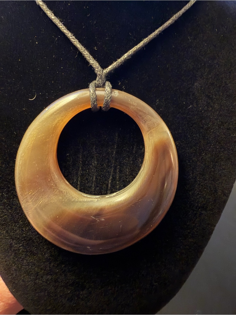 Women’s Brown Circular Pendant Necklace